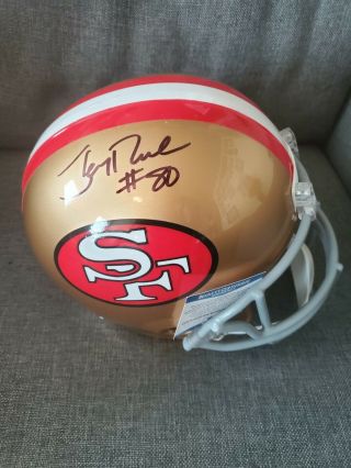 49ers Jerry Rice 80 Authentic Signed Full Size Rep Helmet Beckett Authenticated