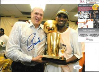 Nba Hof Lakers Chicago Bulls Phil Jackson Signed 8x10 Photo With Jsa Card,