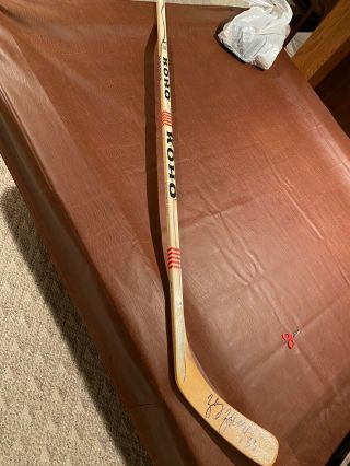 Zarley Zalapski Autographed Signed Pittsburgh Penguins Game Issued Stick