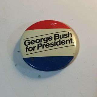 Vintage George Bush For President Presidential Campaign Button Pin 1 3/8 " Ss19