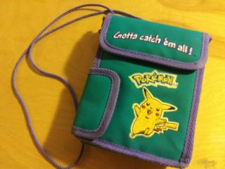 Vintage Pokemon Pikachu Ds 3ds Gameboy Phone Purse School Bag