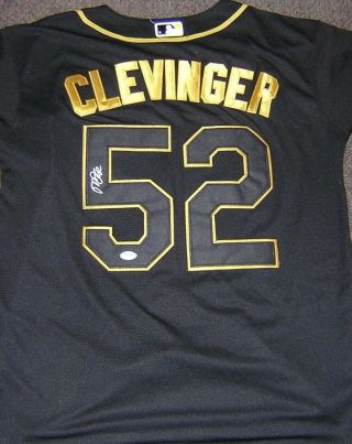 Mike Clevinger Signed Black Jersey Cleveland Indians Psa