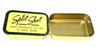 Vintage Fishing Tin - Split Shot Size 5 Lead Prod,  Co,  Inc St,  Paul,  Minn.