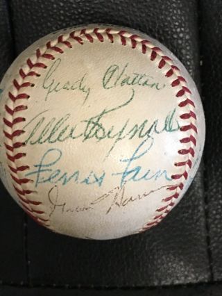 HOF Mickey Mantle Autographed Baseball With Other HOF Ers JSA 3