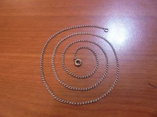 Vtg Sterling Silver Fine Chain Link Necklace 18.  5 " 1.  5 Grams
