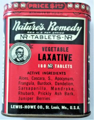 Vintage Medicine Laxative Tin Nature 