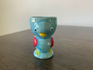 Vintage Egg Cup,  Blue Chick Egg Cup Holder Made In Japan
