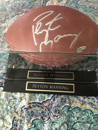 Peyton Manning Autographed Signed Official Nfl Wilson Football Uda W/case