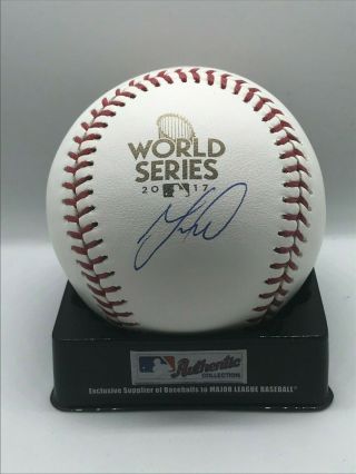 Jose Altuve Signed Auto Autographed 2017 World Series Baseball Jsa Astros