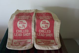 Vintage Shot Bags Lawrence And Winchester Olin Not Shown Man Cave Or Sand Bag
