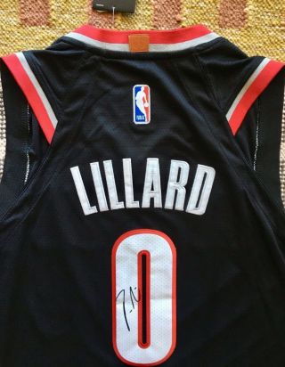 Damian Lillard Signed Autograph Portland Trail Blazers Jersey Nba Proof