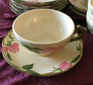 Vintage Franciscan Desert Rose Tea Coffee Cup Saucer California Usa