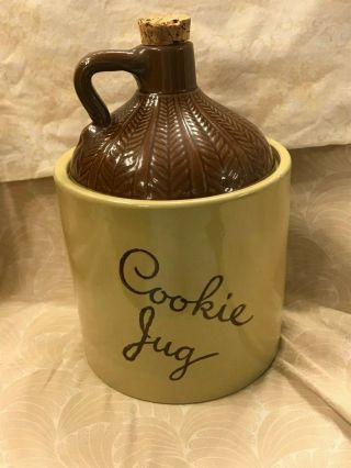 Vintage Monmouth Stoneware Cookie Jar - Cookie Jug (a22)