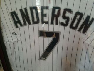 TIM ANDERSON CHICAGO WHITE SOX AUTOGRAPHED SIGNED HOME JERSEY MLB HOLOGRAM 2