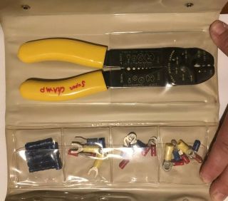 Vintage Amp Superchamp Crimper/wire Stripping Tool And Wiring Kit—auto Wiring