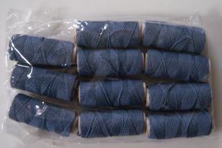 Vintage 11 Lemar Textile Vat Dyed Looping Thread Chain Spools - Denim Blue 10