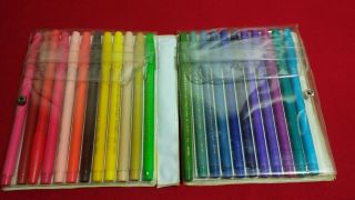 Vintage Pentel Color Pen 24 Colors Fine Point Marker S360 - 24 Japan -