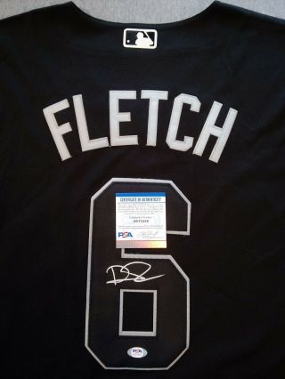 Anaheim Angles - David Fletcher Signed Players Weekend Nickname Jersey Psa/dna