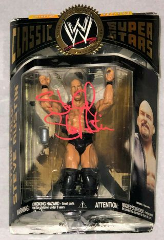 Wwe Classic Stone Cold Steve Austin Hand Signed Autographed Toy Figure With