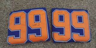 Two (2) Wayne Gretzky Signed Jersey Edmonton Oilers The Great One 99 Nhl Hockey