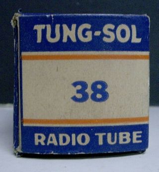 Vintage NOS Tung - Sol 38 Radio Tube - Power Pentode 2
