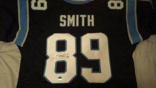 Steve Smith Sr Wr Signed Autographed Carolina Panthers Custom Black Jersey