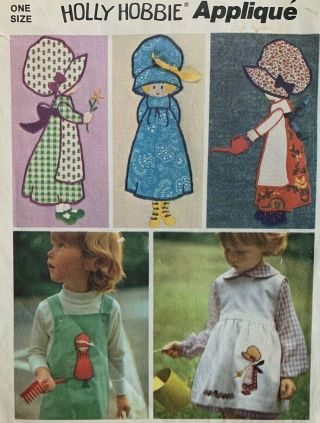 Vintage Simplicity Holly Hobbie Applique Embroidery Transfer Pattern 6258 Uncut