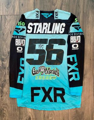 Justin Starling Autographed Race Worn Jersey From Salt Lake City Sx