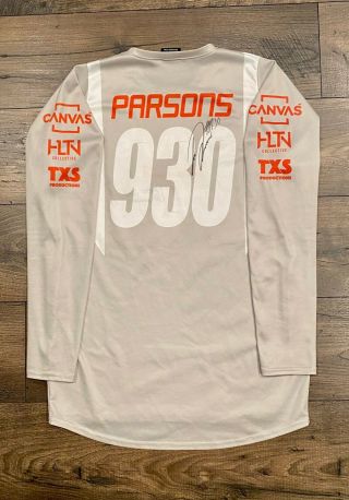 Tom Parsons Autographed Race Worn Jersey From Fmx Fite Klub Event