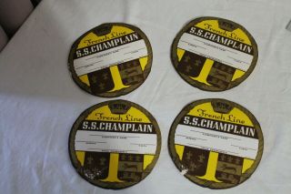 Vintage Luggage Tags From French Line S.  S.  Champlain