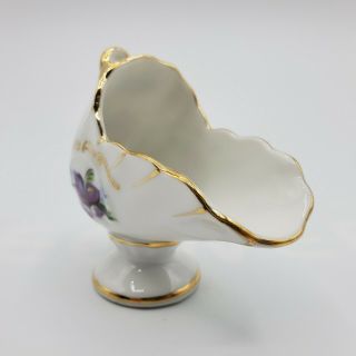 Vintage Porcelain Sugar Scuttle Lilac Yellow Gold Trim Floral Japan 2