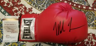 Mike Tyson Signed Auto Autograph Everlast Red Boxing Glove Laces Jsa Witnessed