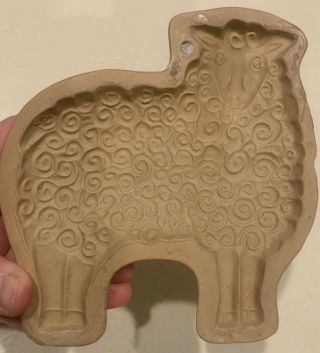 Vintage Brown Bag Cookie Art Stoneware 1983 Sheep