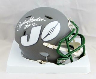 Curtis Martin Autographed York Jets Amp Speed Mini Helmet - Jsa W Auth White
