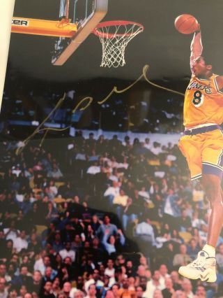 Signed Kobe Bryant 8x10 Autographed Photo Dunk 2