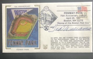 Ted Williams Signed First Day Cover Cachet.  Jsa