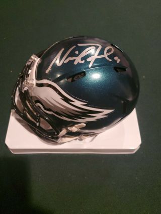 Nick Foles Signed Philadelphia Eagles Riddell Mini Helmet