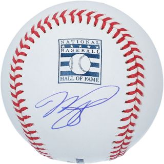 Mike Piazza York Mets Autographed Hall Of Fame Logo Baseball