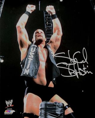 Wwe Stone Cold Steve Austin Hand Signed Autographed 14x11 Photo With Rare