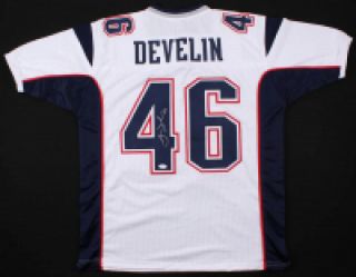 James Develin Signed England Patriots Jersey (jsa) 3xsuper Bowl Champion