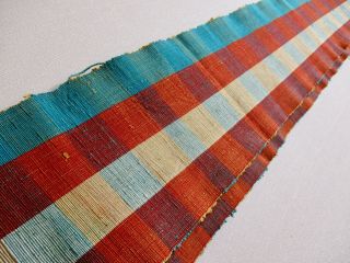 Japanese Silk Antique Sakiori Fabric / Checker / Vintage Silk /hand - Woven Fabric