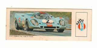 Vintage 1973 Nabisco Sugar Daddy Speedway Card 5 Imc Porsche 917 Gulf Race Car