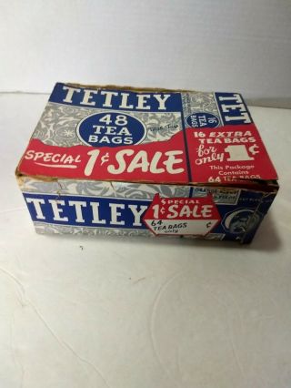 VINTAGE CARDBOARD TETLEY TEA BOX & SWEE - TOUCH - NEE TEA TIN TREASURE CHEST 3