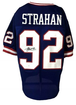 York Giants Michael Strahan Autographed Pro Style Jersey Jsa Authenticated