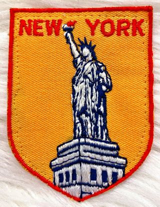 Vintage 70s 80s York City Embroidered Patch Iron On Sew On Travel Souvenir