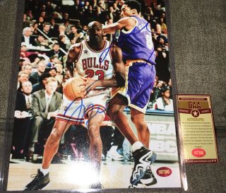 Michael Jordan Kobe Bryant Duel Autograph/signed 8x10 Photo -