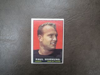 1961 Topps Paul Hornung Football Card Packers 40 Vintage