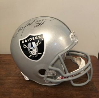 Signed Bo Jackson La Oakland Raiders Football Helmet Full Size Riddell Nfl