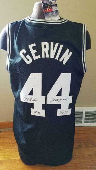 George Gervin San Antonio Spurs Signed Jersey Jsa
