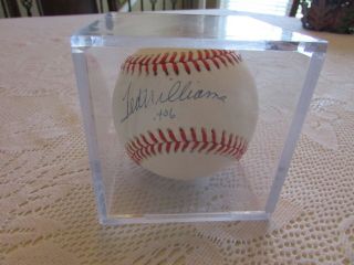 Ted Williams “.  406” Autographed/signed Rawlings Official League Baseball W/